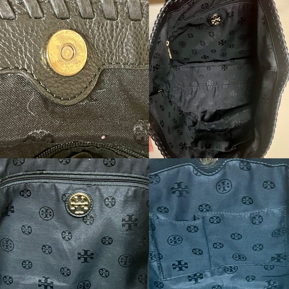Tory Burch Large Black Travel Tote with Logo Accent Great Used Condition! - Picture 14 of 14